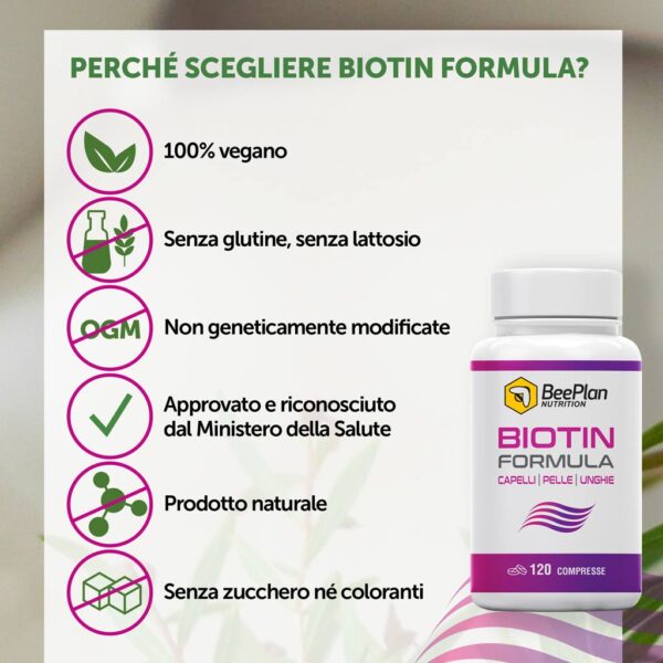 Integratore per capelli e unghie con Biotina