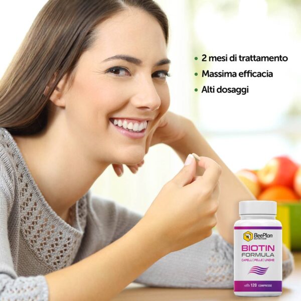 Integratore per capelli e unghie con Biotina