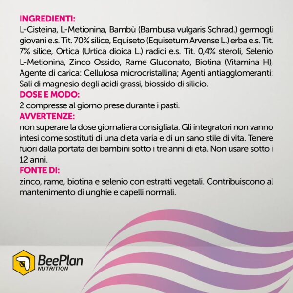 Integratore per capelli e unghie con Biotina
